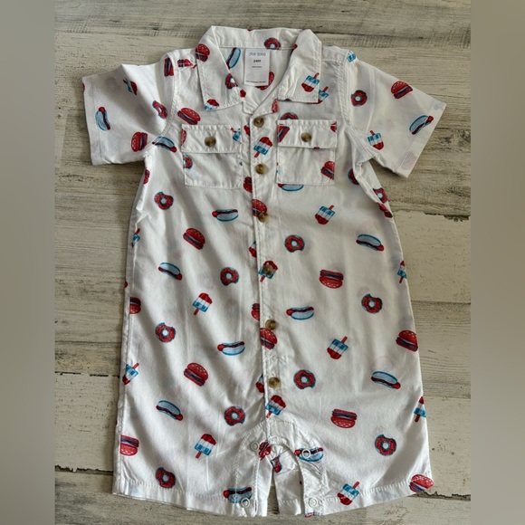 Okie Dokie Short Sleeve Romper - Picture 2 of 2